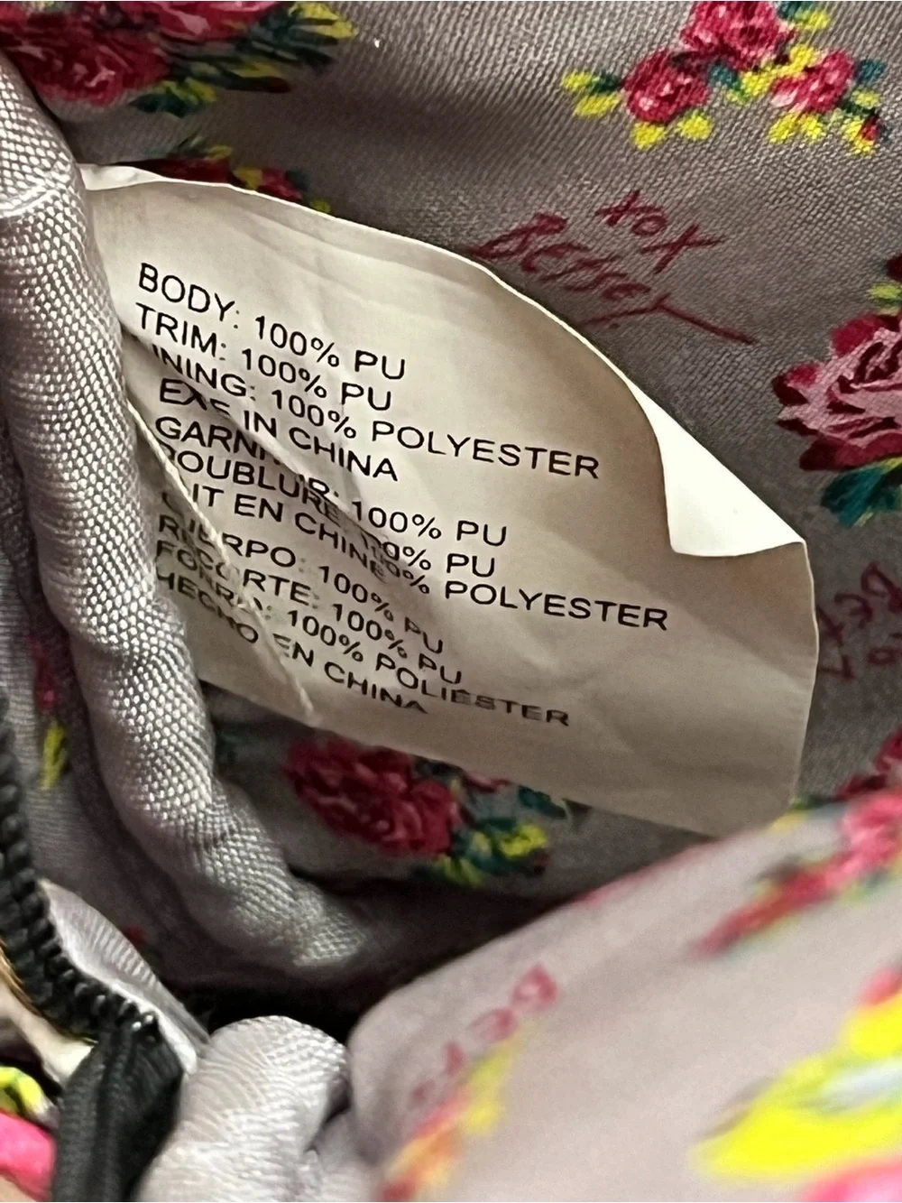 Betsey Johnson Floral Quilted Backpack White Pink Roses Gold Hardware